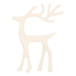 Elegant White Reindeer With Head Up