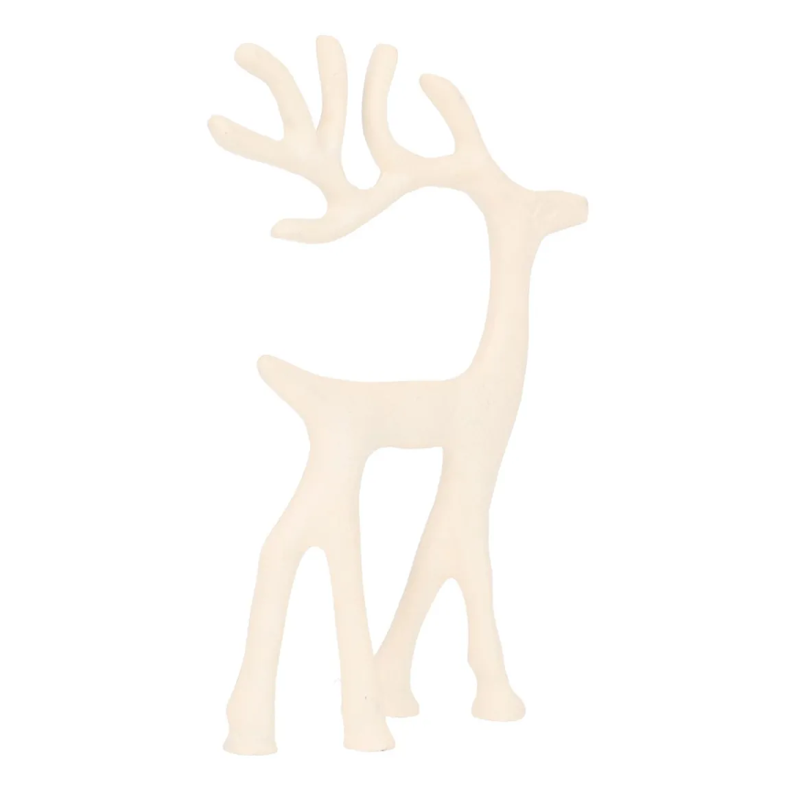 Elegant White Reindeer With Head Up