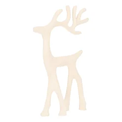 Elegant White Reindeer With Head Up