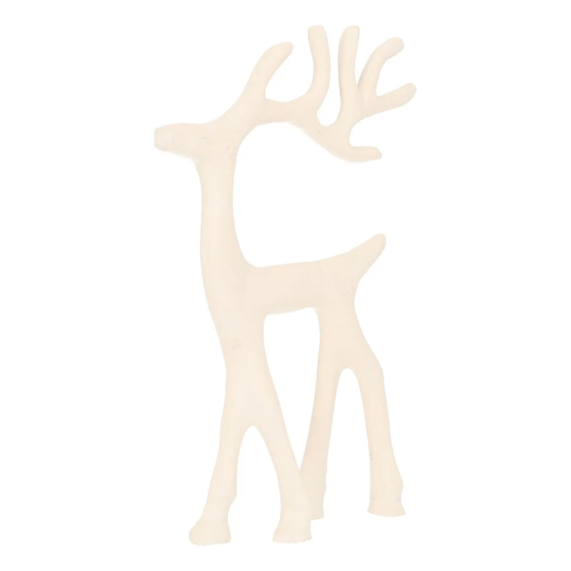 Elegant White Reindeer With Head Up