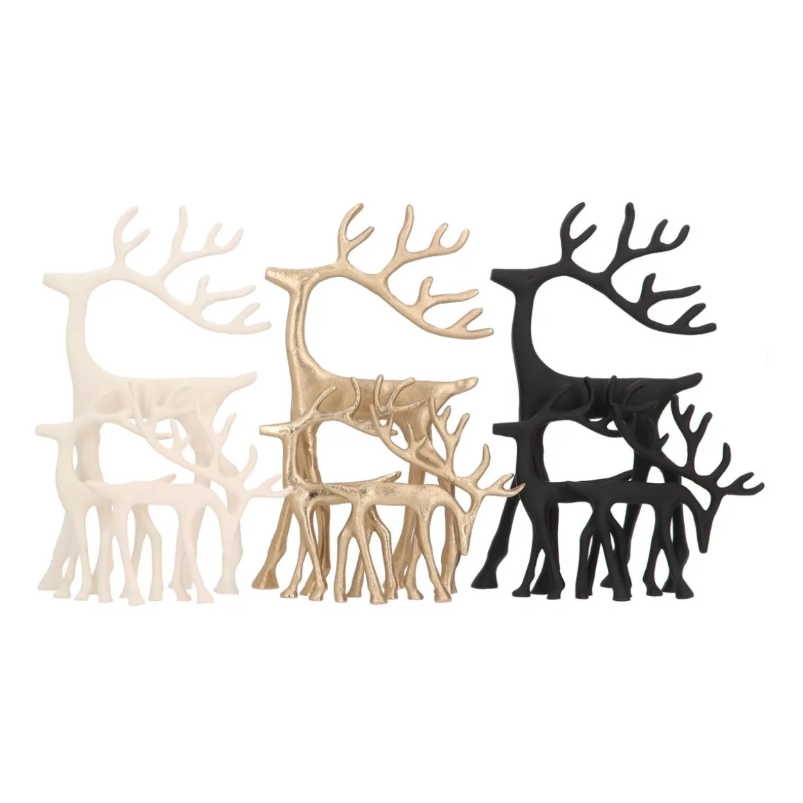 Elegant White Reindeer With Head Up