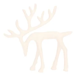 Elegant White Reindeer With Head Down