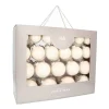 Elegant Wool White Bauble Set 44 Pieces In A Handy Box