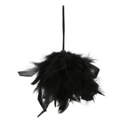 Feather Bauble 8cm Black