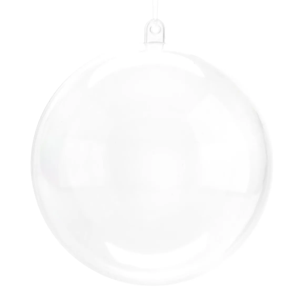 Fillable Christmas Baubles 9cm Transparent 2 Pieces