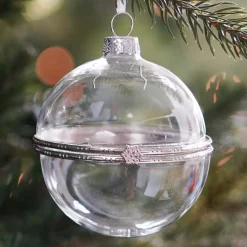 Fillable Christmas Bauble 8cm Transparent