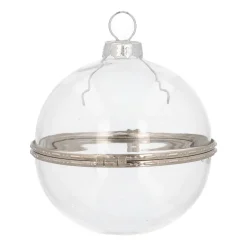 Fillable Christmas Bauble 8cm Transparent