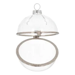 Fillable Christmas Bauble 8cm Transparent