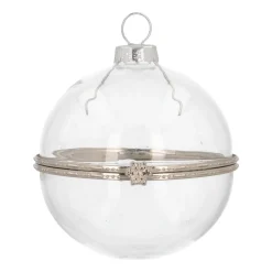 Fillable Christmas Bauble 8cm Transparent