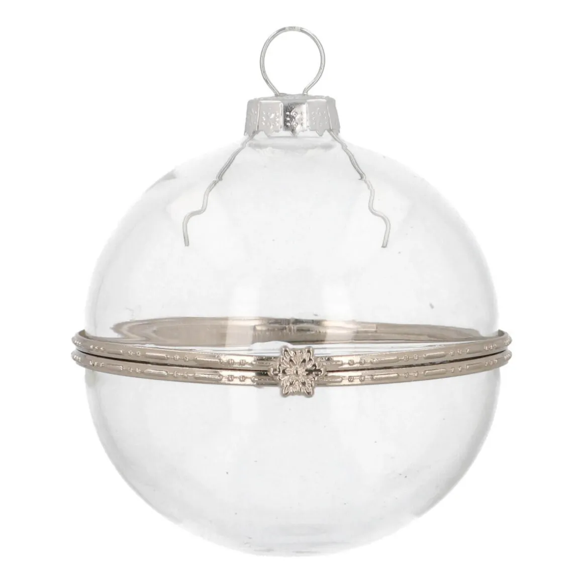 Fillable Christmas Bauble 8cm Transparent