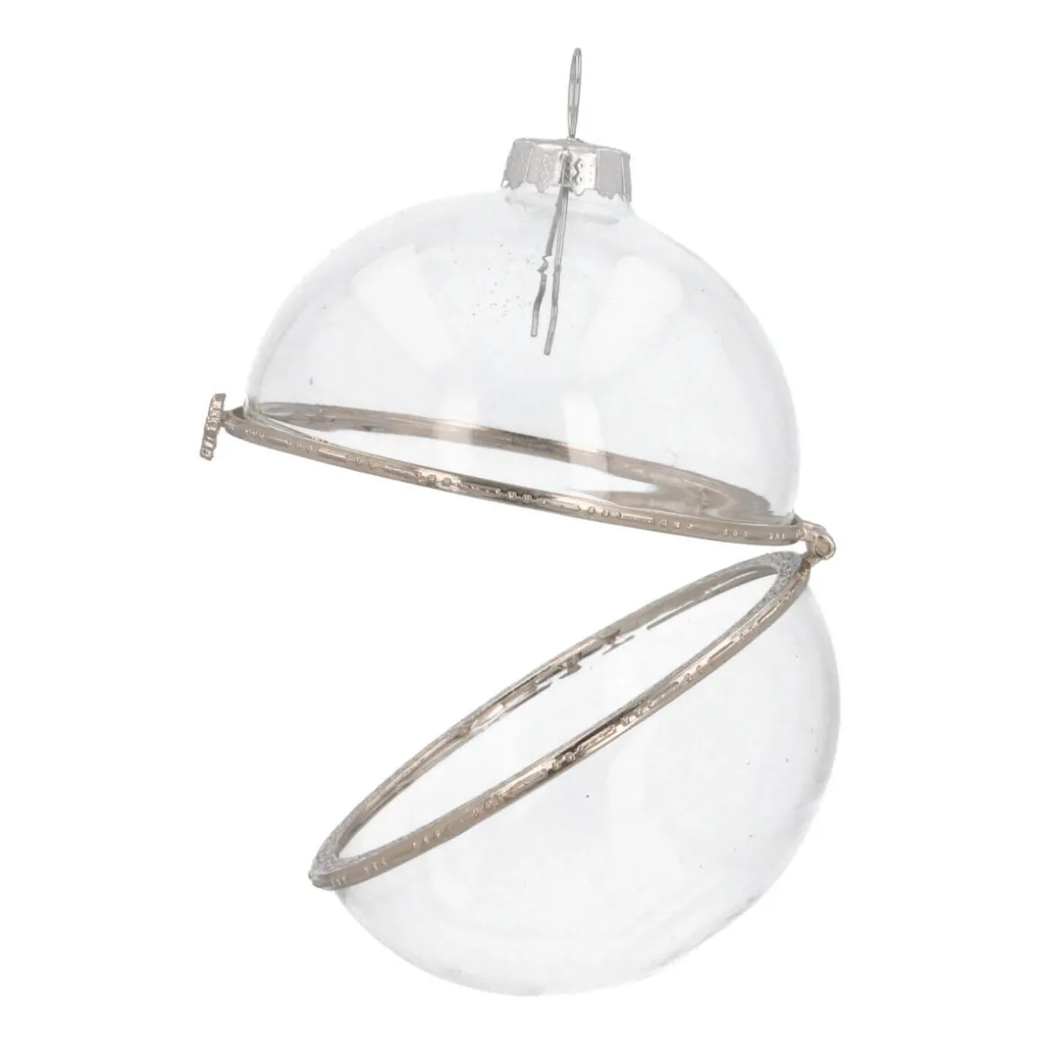 Fillable Christmas Bauble 8cm Transparent