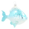 Fish Glass Hanging Figurine 9cm Blue