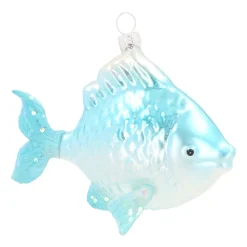 Fish Glass Hanging Figurine 9cm Blue