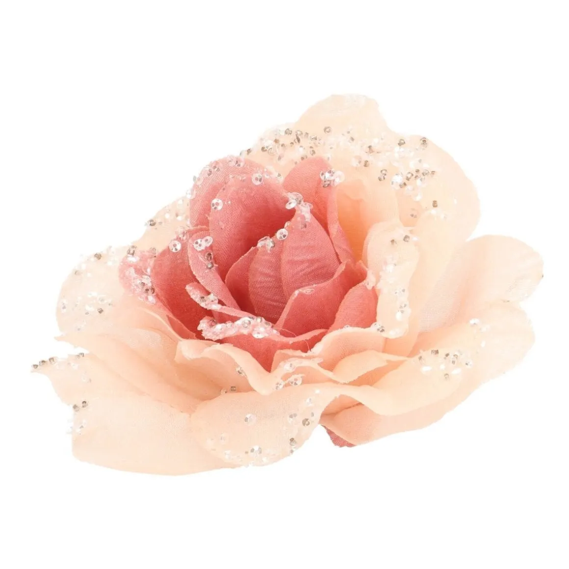 Flower On Clip Dusky Pink 12 Cm