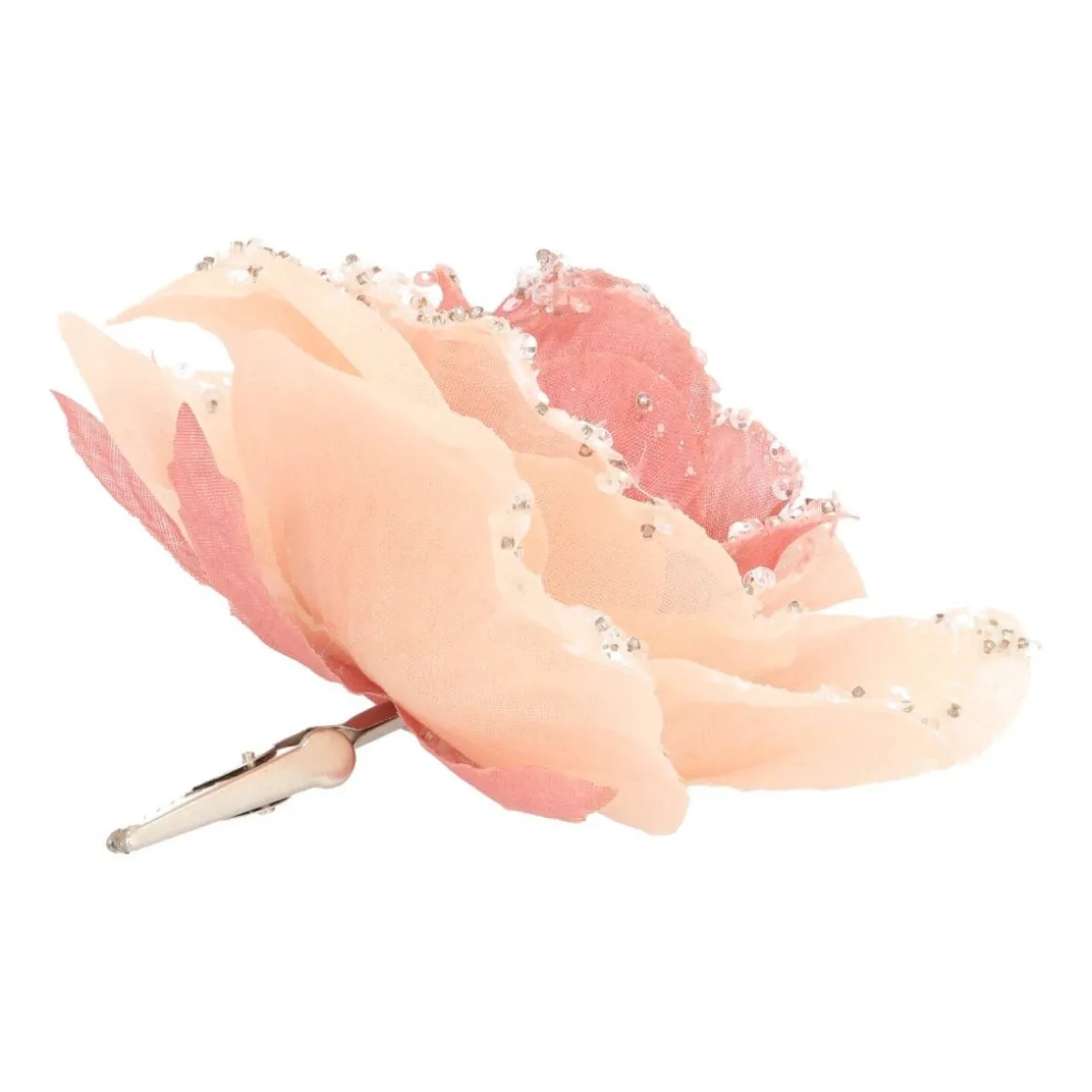 Flower On Clip Dusky Pink 12 Cm