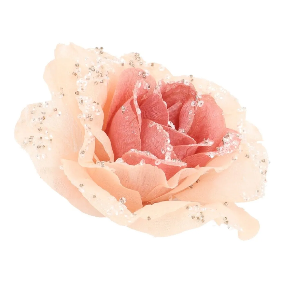 Flower On Clip Dusky Pink 12 Cm