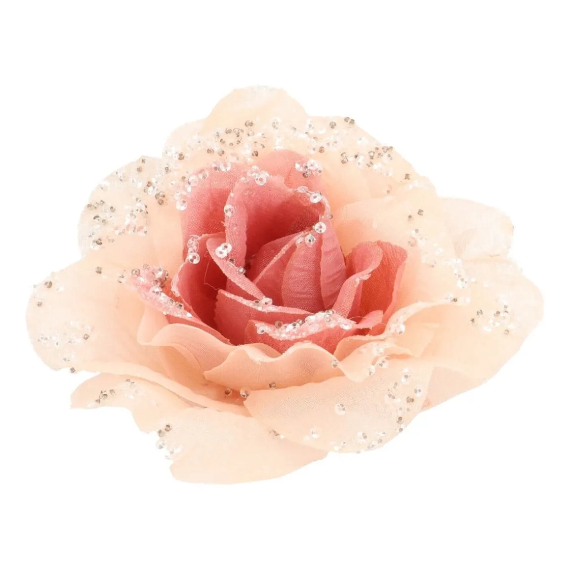 Flower On Clip Dusky Pink 12 Cm