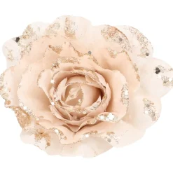 Flower On Clip Taupe 12 Cm