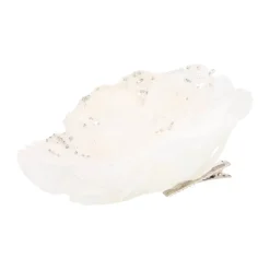 Flower On Clip White 12 Cm