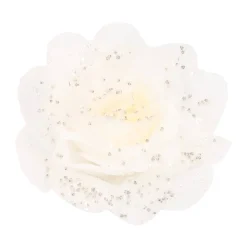 Flower On Clip White 12 Cm