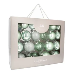 Fresh Eucalyptus Bauble Set 44 Pieces In A Handy Box