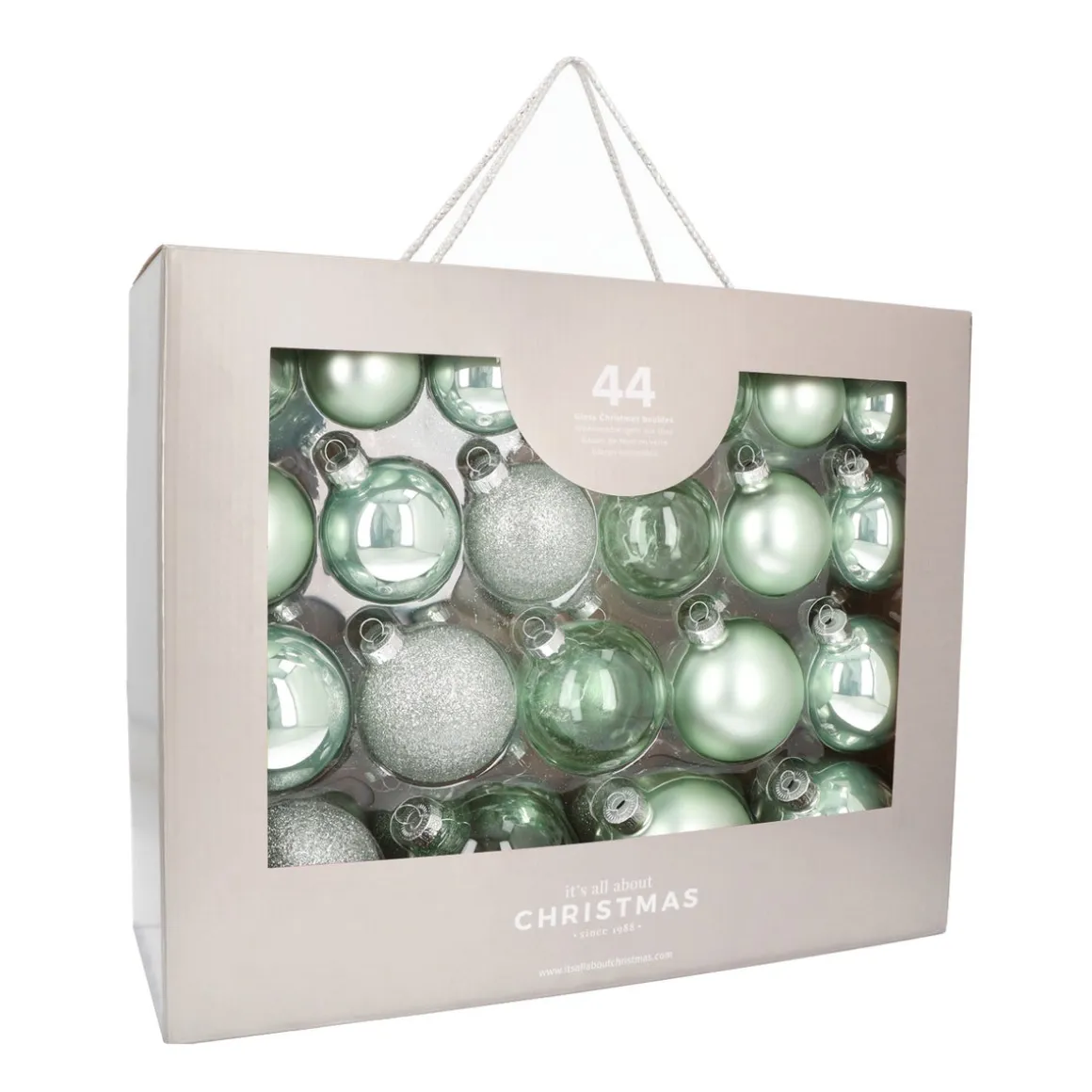 Fresh Eucalyptus Bauble Set 44 Pieces In A Handy Box