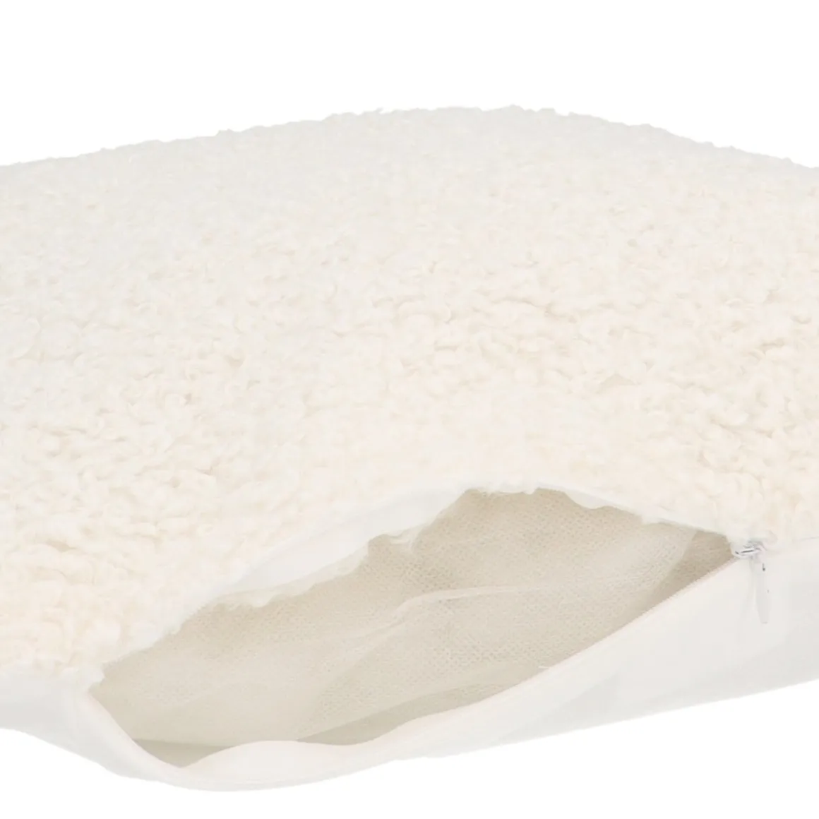 Fresh White Teddy Throw Pillow