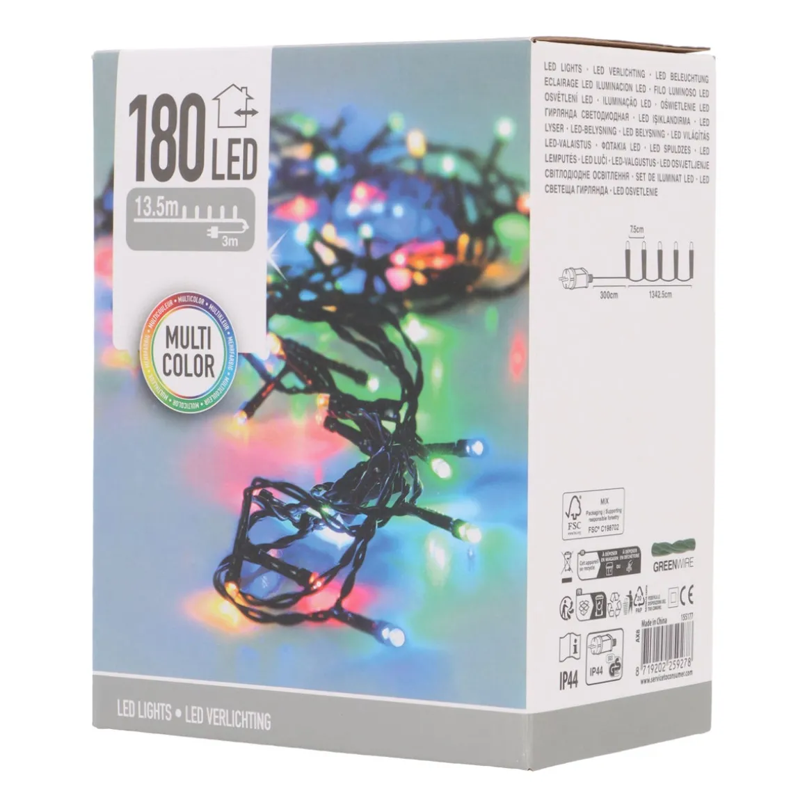 Fun String Lights With 180 Multicolor LEDs