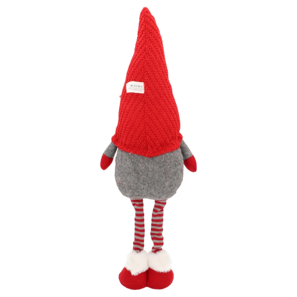 Funny Christmas Gnome With A Red Knitted Hat