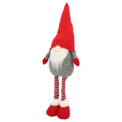 Funny Christmas Gnome With A Red Knitted Hat