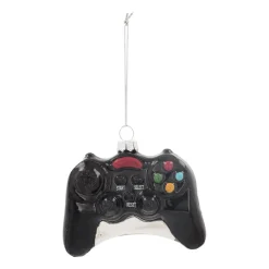 Game Controller Ornament | Glass | Black | 10cm