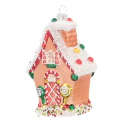 Gingerbread House Christmas Ornament | Glass | Multi | 12cm