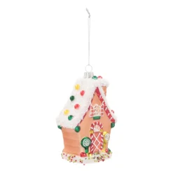 Gingerbread House Christmas Ornament | Glass | Multi | 12cm