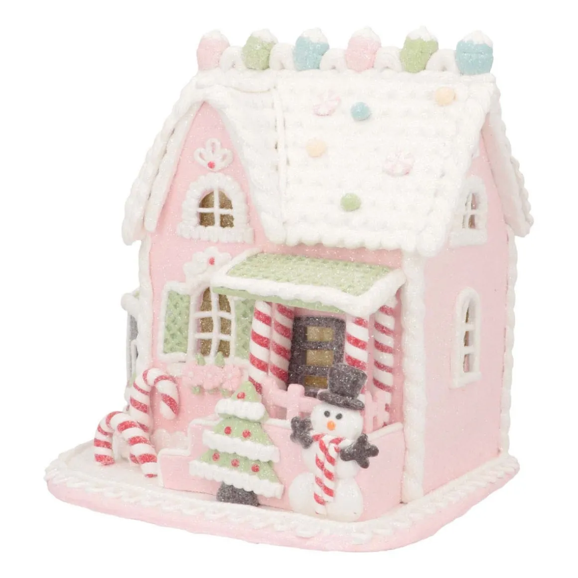 Gingerbread House In Clay | LED | Handcrafted | 22cm High