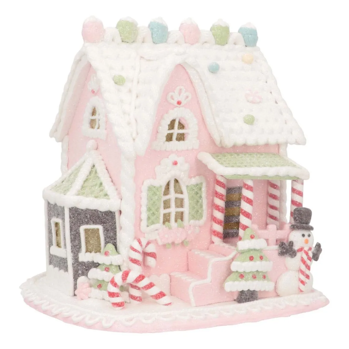 Gingerbread House In Clay | LED | Handcrafted | 22cm High