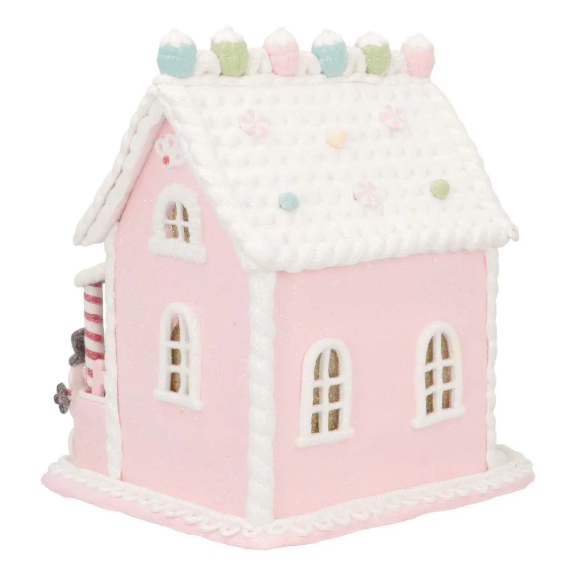 Gingerbread House In Clay | LED | Handcrafted | 22cm High