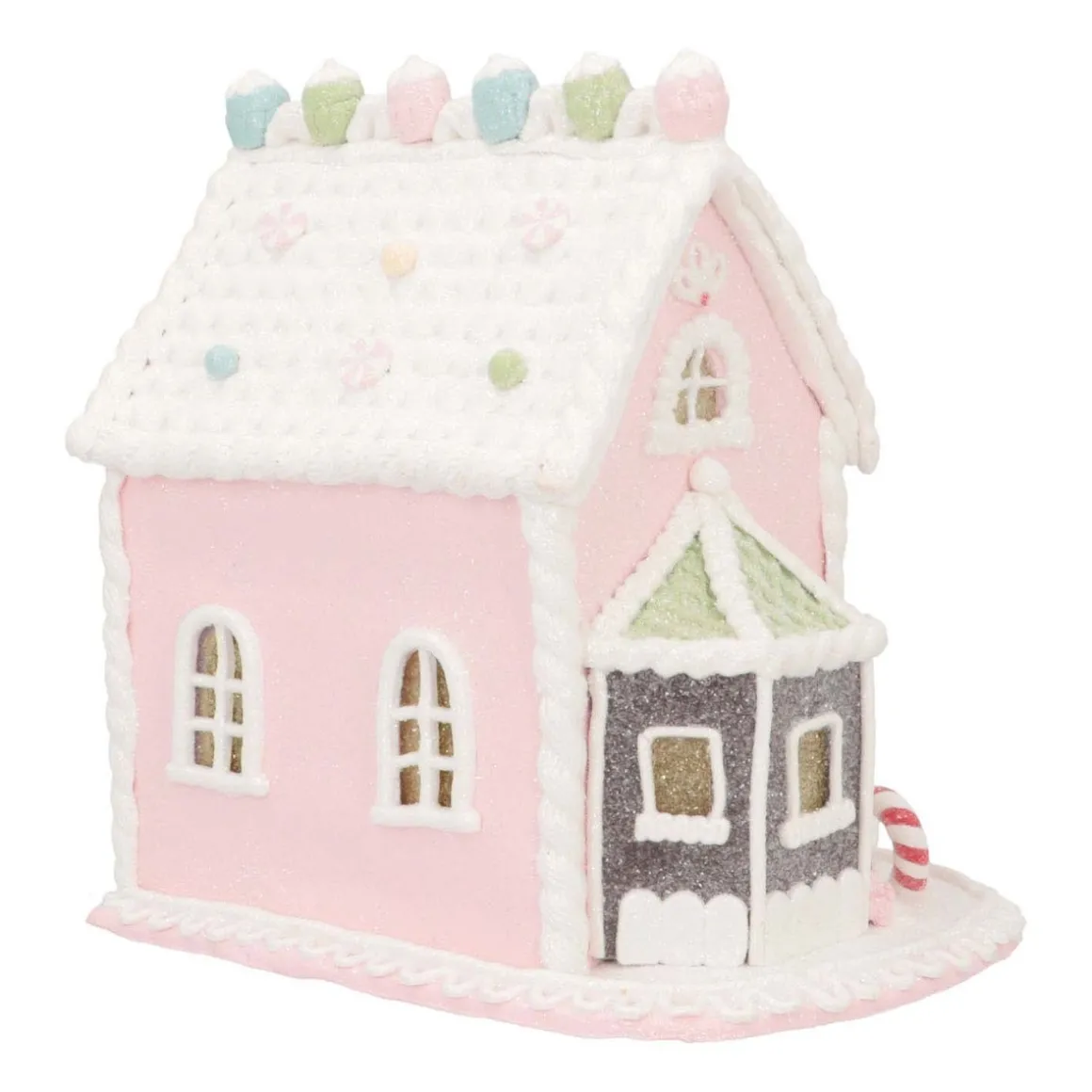 Gingerbread House In Clay | LED | Handcrafted | 22cm High