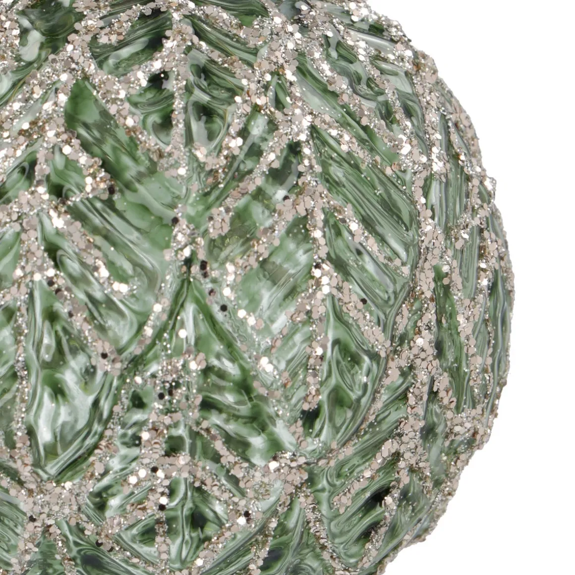 Glamorous Bronze Crackle Christmas Bauble