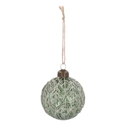 Glamorous Bronze Crackle Christmas Bauble