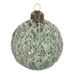 Glamorous Bronze Crackle Christmas Bauble