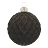 Glass Bauble Diamonds | Black | 8 Cm