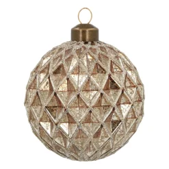 Glass Bauble Diamonds | Bronze | 8 Cm