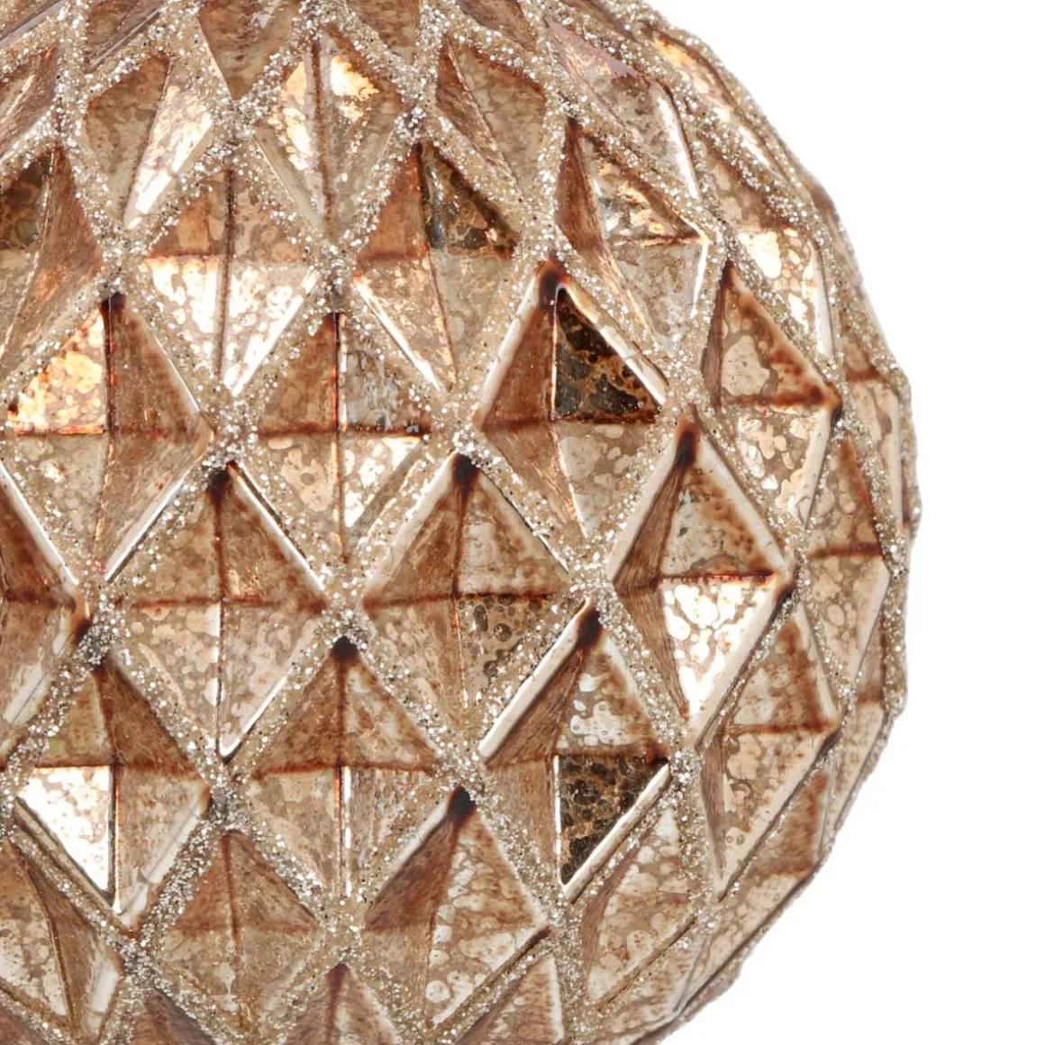 Glass Bauble Diamonds | Bronze | 8 Cm