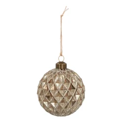 Glass Bauble Diamonds | Bronze | 8 Cm