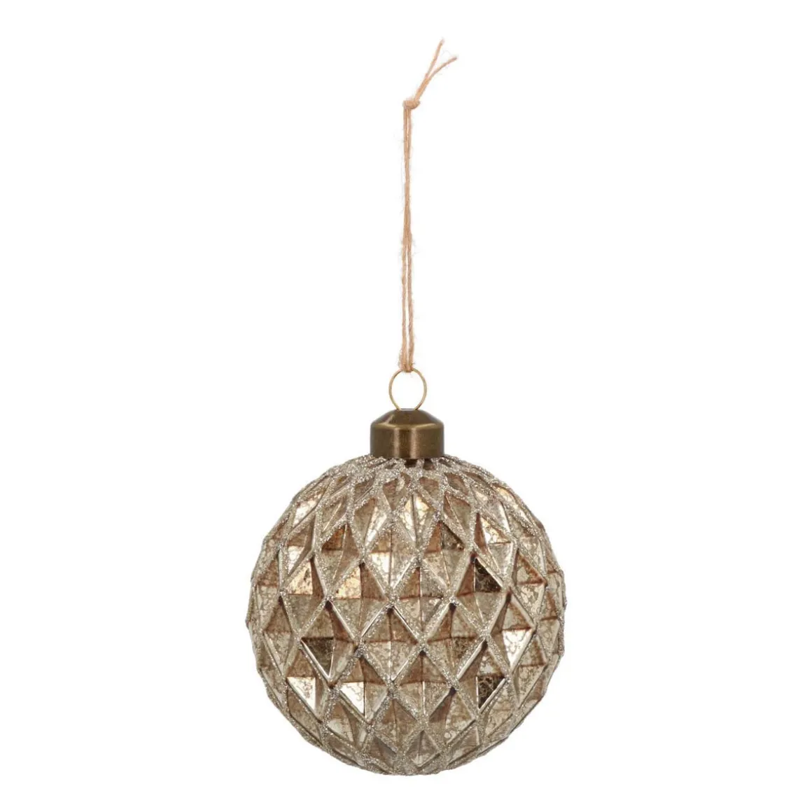 Glass Bauble Diamonds | Bronze | 8 Cm
