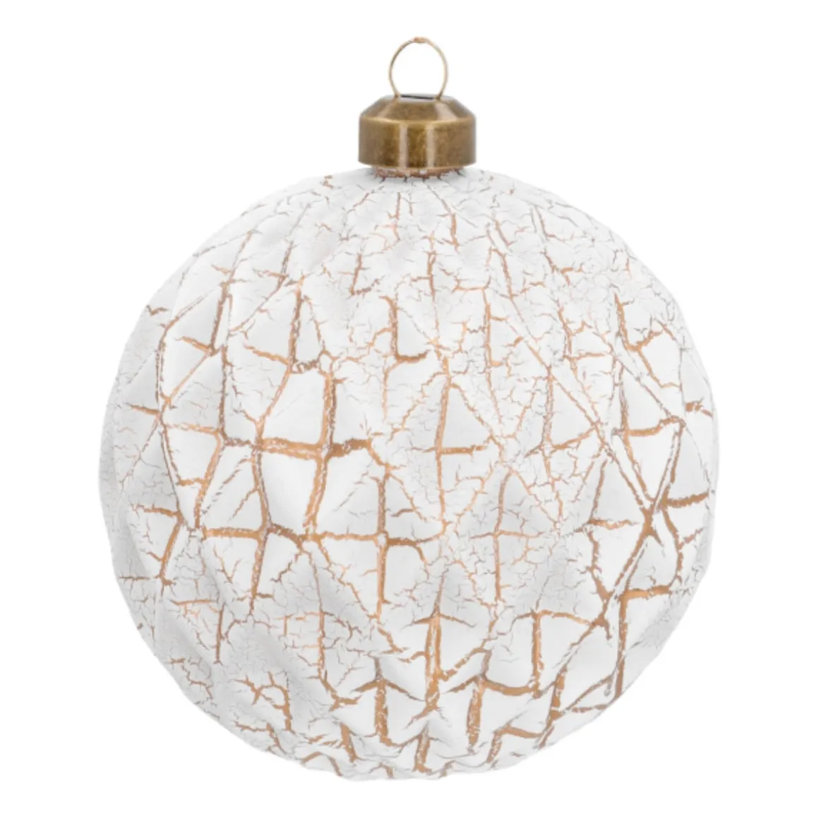 Glass Bauble Diamonds | White Copper | 8 Cm