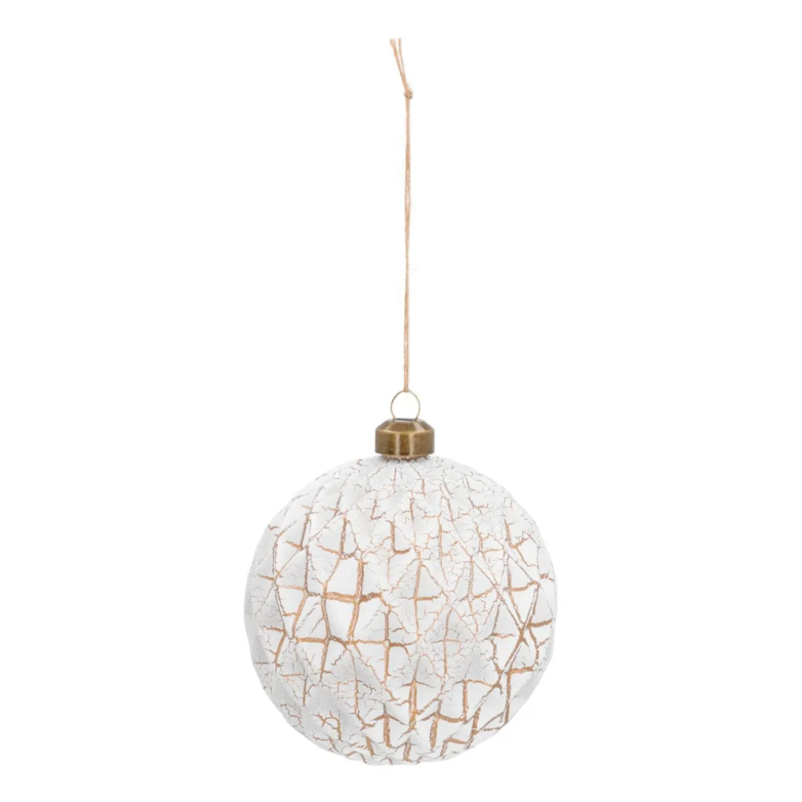 Glass Bauble Diamonds | White Copper | 8 Cm