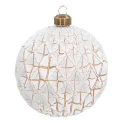 Glass Bauble Diamonds | White Copper | 8 Cm