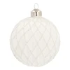 Glass Bauble Diamonds | White | 8 Cm