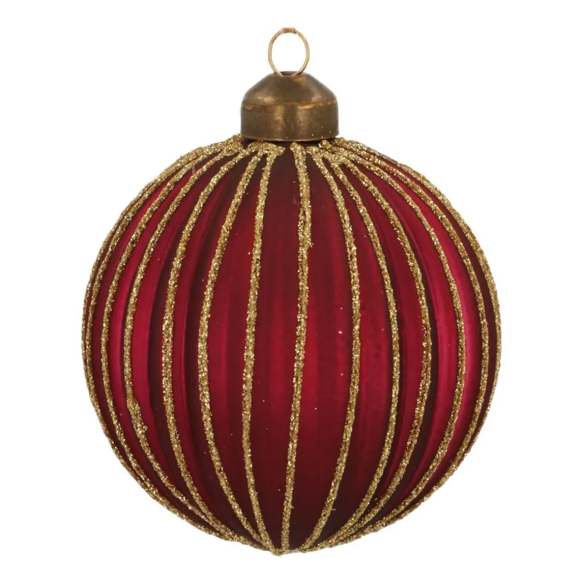 Glass Bauble Lampion | Berry | 8 Cm